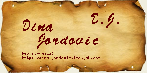 Dina Jordović vizit kartica